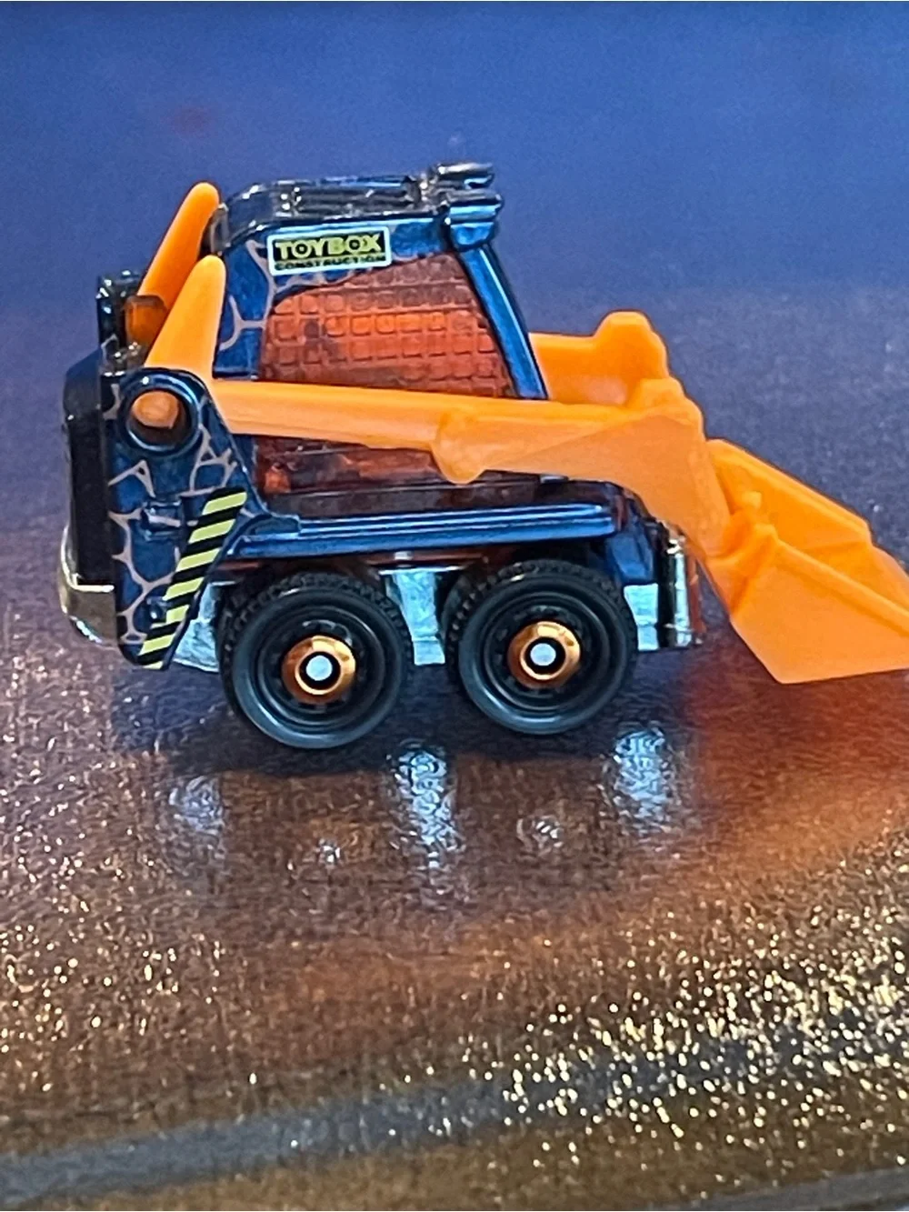 2009 Matchbox Skidster Toybox Construction Vehicle Blue Orange